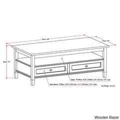 Nortonville Teak Wood Coffee And Center Table