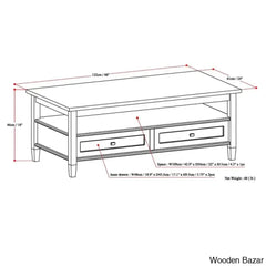 Nortonville Teak Wood Coffee And Center Table