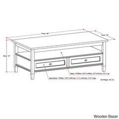 Nortonville Teak Wood Coffee And Center Table