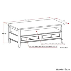 Nortonville Teak Wood Coffee And Center Table