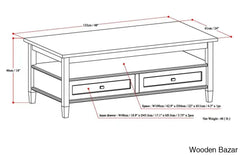 Nortonville Teak Wood Coffee And Center Table