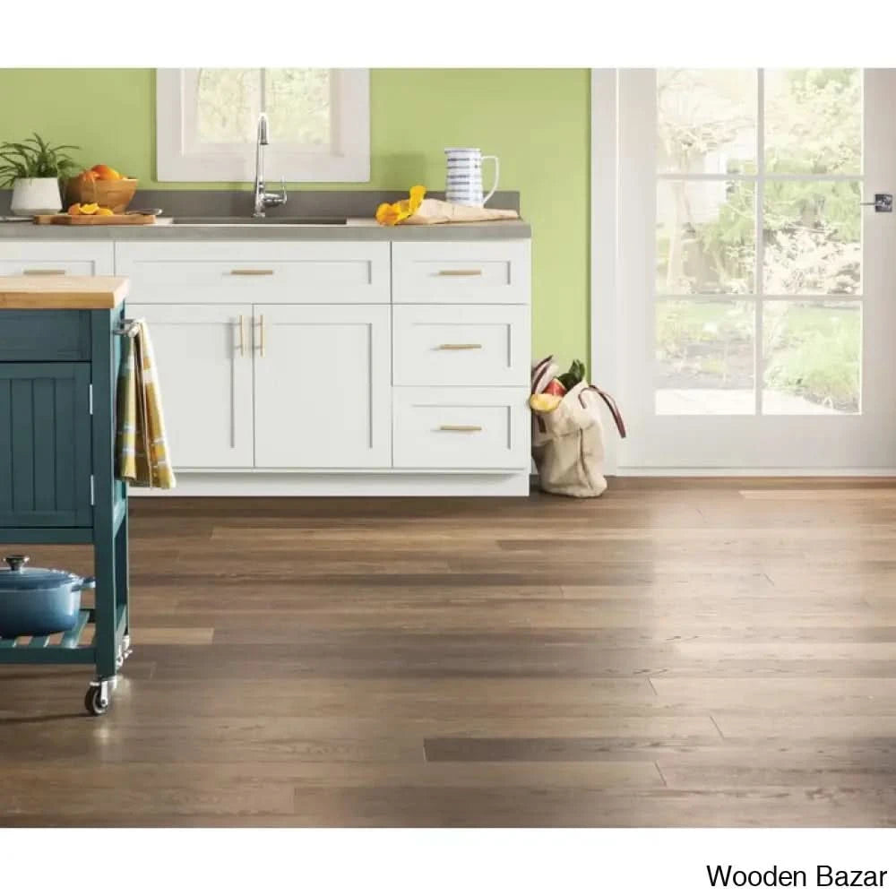 Obed Solid Wood Top Kitchen Cart Trolley Cart Cabinet Kitchen Island With Storage