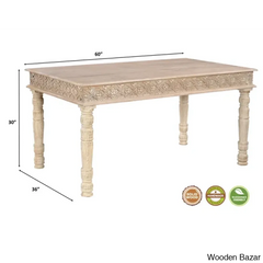Oberon New 4 Seater Solid Wood Dining Set