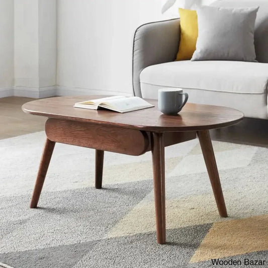 Olie Coffee And Center Table With Storage Cocktail Living Room Table