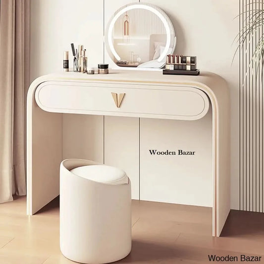 Ostlund Vanity Dressing Table With Lighted Mirror And Stool