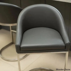 Otusa Swivel 26āā Counter Height Brushed Stainless Steel And Bar Stool