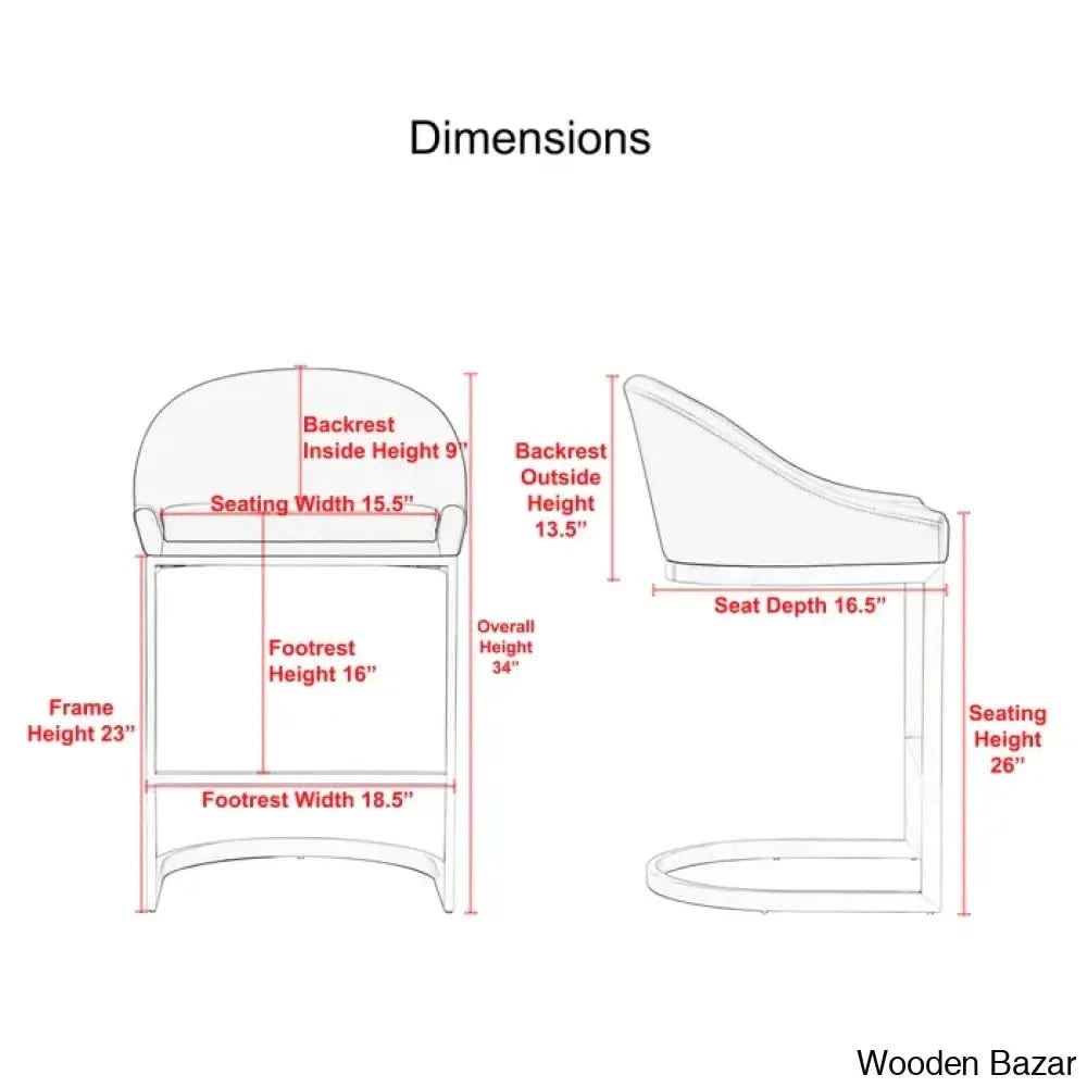 Otusa Swivel 26āā Counter Height Brushed Stainless Steel And Bar Stool