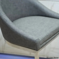 Otusa Swivel 26āā Counter Height Brushed Stainless Steel And Bar Stool