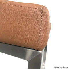 Otusa Swivel 26āā Counter Height Brushed Stainless Steel And Bar Stool