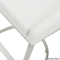 Otusa Swivel 26āā Counter Height Brushed Stainless Steel And Bar Stool