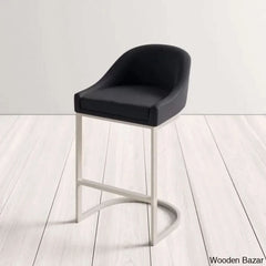 Otusa Swivel 26āā Counter Height Brushed Stainless Steel And Bar Stool