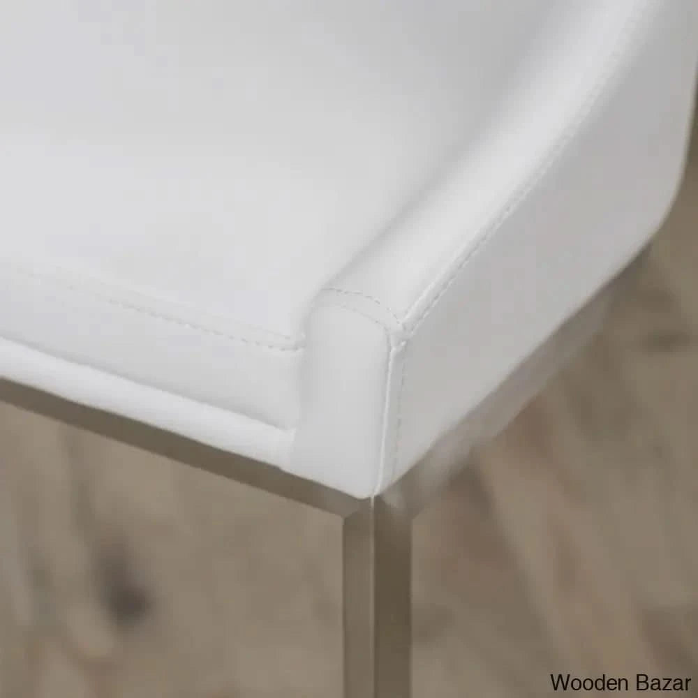 Otusa Swivel 26āā Counter Height Brushed Stainless Steel And Bar Stool