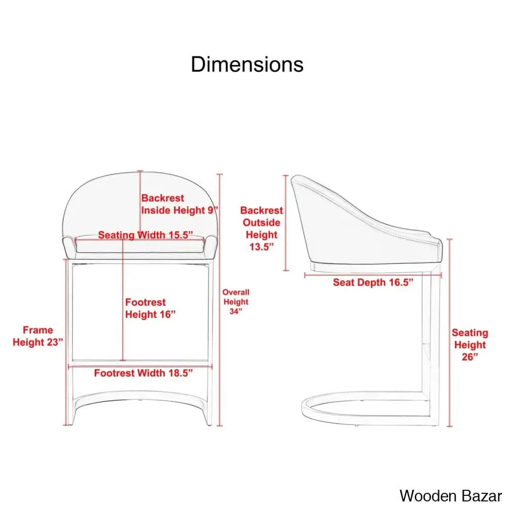 Otusa Swivel 26āā Counter Height Brushed Stainless Steel And Bar Stool