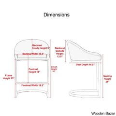 Otusa Swivel 26āā Counter Height Brushed Stainless Steel And Bar Stool
