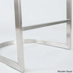 Otusa Swivel 26āā Counter Height Brushed Stainless Steel And Bar Stool