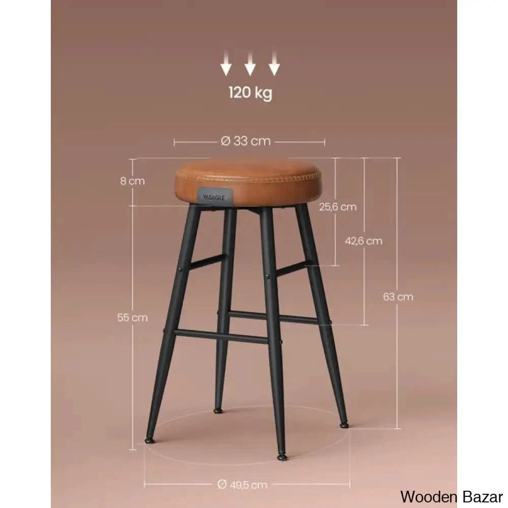 Parmleys Swivel Faux Leather Counter And Bar Stool (Set Of 2)