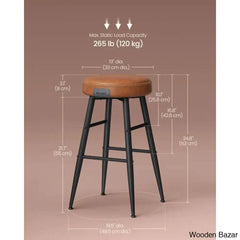 Parmleys Swivel Faux Leather Counter And Bar Stool (Set Of 2)