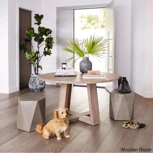 Pascoe Wooden Teak Wood Dining Table For Modern Homes