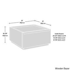 Patton Coffee Table And Center Table - Wooden Bazar