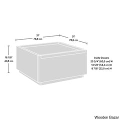 Patton Coffee Table And Center Table - Wooden Bazar