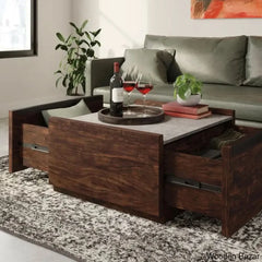Patton Coffee Table And Center Table - Wooden Bazar