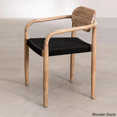 Potter Latest Round Dining Table Set With Armrests - Wooden Bazar