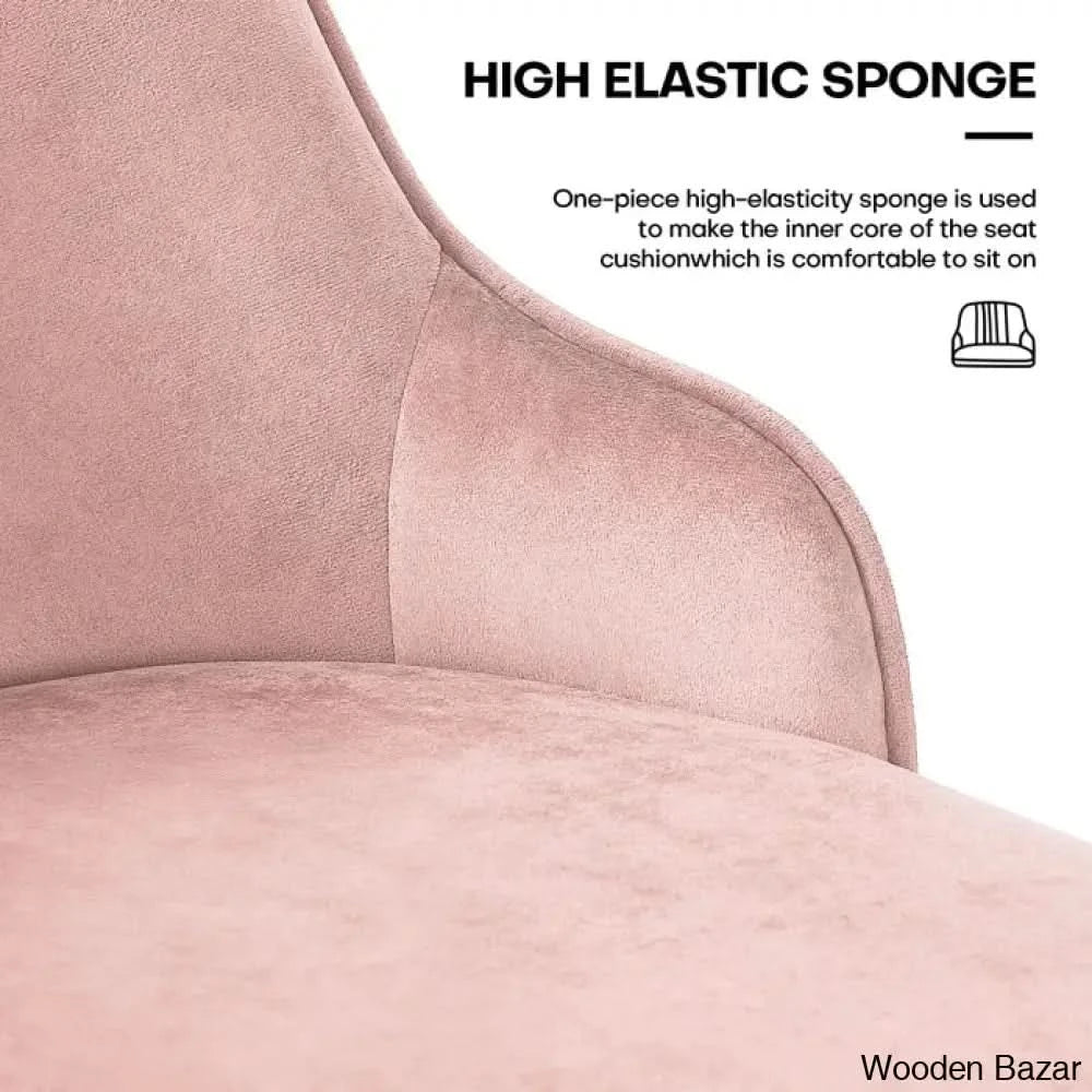 Quiin Swivel Velvet Upholstered Counter & Bar Stool (Set Of 4)