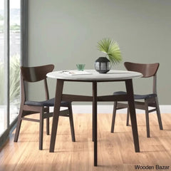 Rad Wooden 2 Seater Solid Wood Top Dining Set