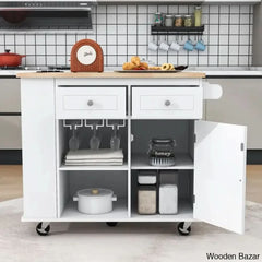 Raegina Kitchen Storage Island With Drop Leaf 5 Wheels And Wine Rack Trolley Cart Cabinet Kitchen