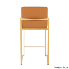 Rakowskiz Swivel Upholstered Counter And Bar Stool With Metal Frame (Set Of 2)