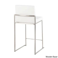 Rakowskiz Swivel Upholstered Counter And Bar Stool With Metal Frame (Set Of 2)