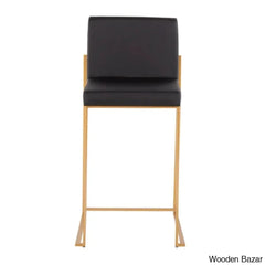 Rakowskiz Swivel Upholstered Counter And Bar Stool With Metal Frame (Set Of 2)