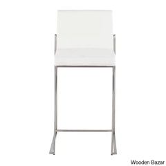 Rakowskiz Swivel Upholstered Counter And Bar Stool With Metal Frame (Set Of 2)