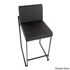 Rakowskiz Swivel Upholstered Counter And Bar Stool With Metal Frame (Set Of 2)