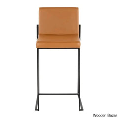 Rakowskiz Swivel Upholstered Counter And Bar Stool With Metal Frame (Set Of 2)