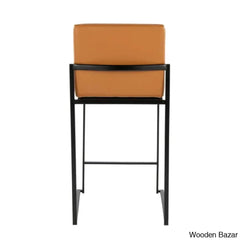 Rakowskiz Swivel Upholstered Counter And Bar Stool With Metal Frame (Set Of 2)