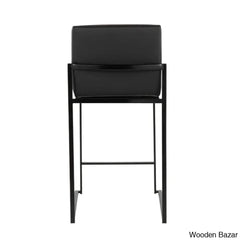 Rakowskiz Swivel Upholstered Counter And Bar Stool With Metal Frame (Set Of 2)