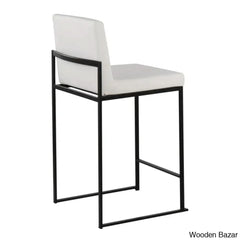 Rakowskiz Swivel Upholstered Counter And Bar Stool With Metal Frame (Set Of 2)