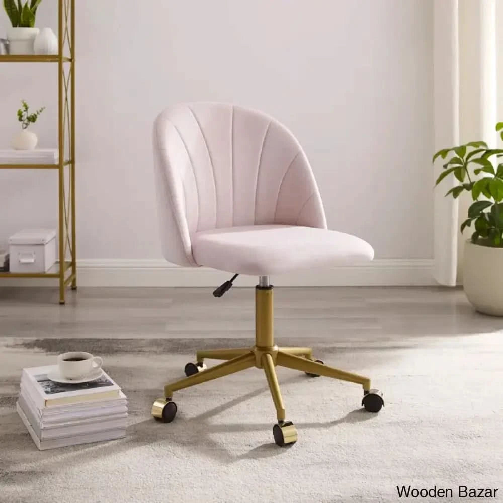 Ramonne Adjustable Height Upholstered Task Chair Wooden Bazar