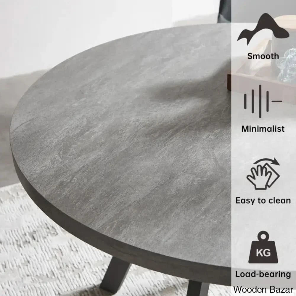 Ranjiosh 35.4’’ Round Dining Table Set | Sleek Modern Kitchen For 4People