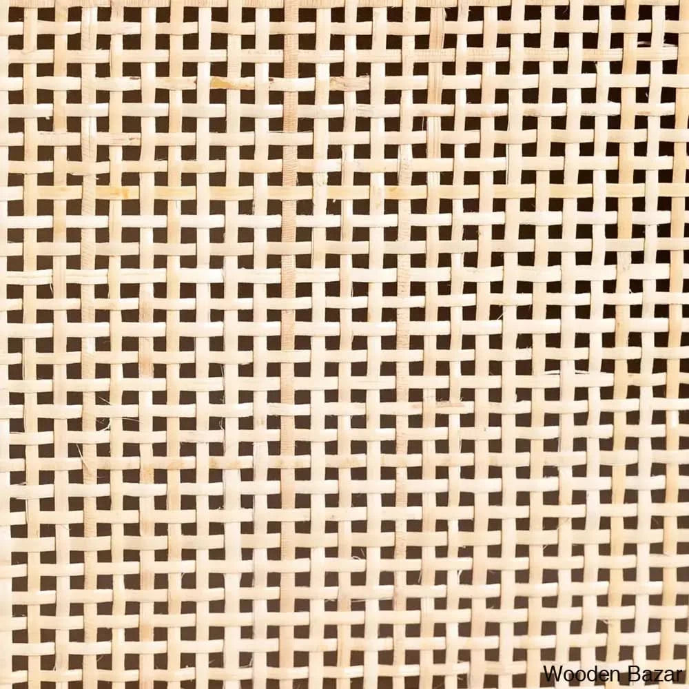 Rattan Cane Solid Wood 9- Drawer Chest For Modern Living - Wooden Bazar