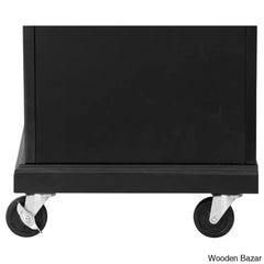 Raynham Wide Rolling Kitchen Island Trolley Cart Cabinet Kitchen Island With Storage