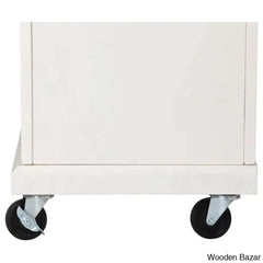 Raynham Wide Rolling Kitchen Island Trolley Cart Cabinet Kitchen Island With Storage