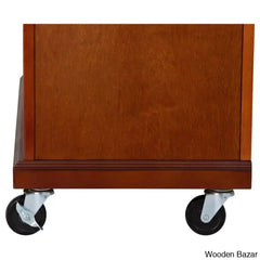 Raynham Wide Rolling Kitchen Island Trolley Cart Cabinet Kitchen Island With Storage