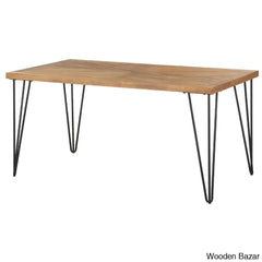 Reeve Rattan Cane 4 Seater Dining Table Set - Wooden Bazar