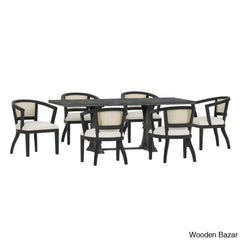 Ringo Modern 6 Seater Extendable Trestle Dining Set