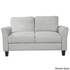 Rodriguez Light Gray 3-Seat Sofa & Loveseat Chair Set - Wooden Bazar