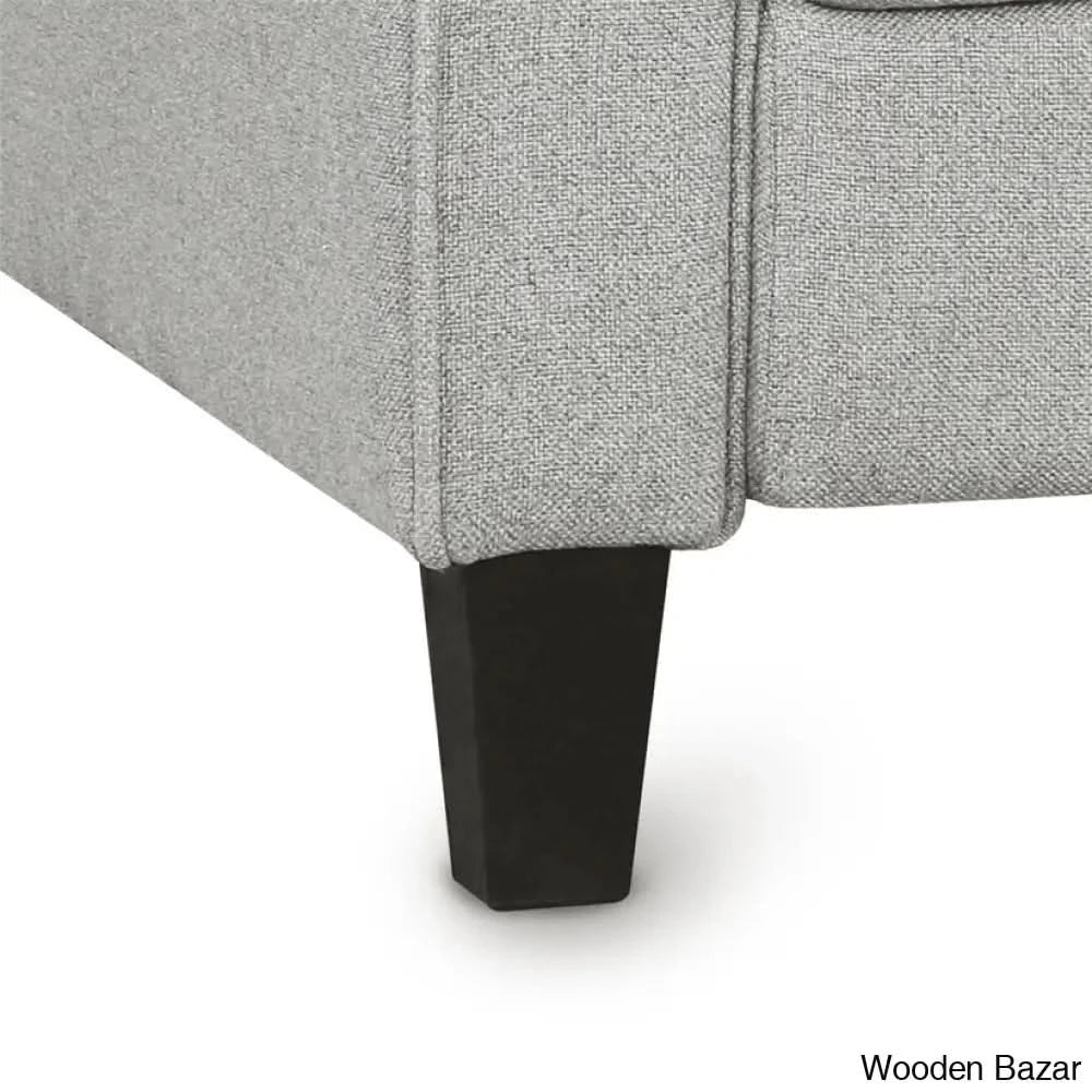 Rodriguez Light Gray 3-Seat Sofa & Loveseat Chair Set - Wooden Bazar