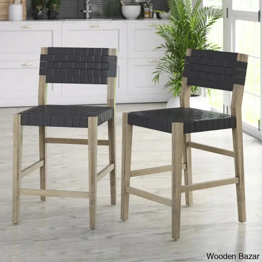 Ronia Swivel Upholstered 25’’ Counter And Bar Stool (Set Of 2) Black