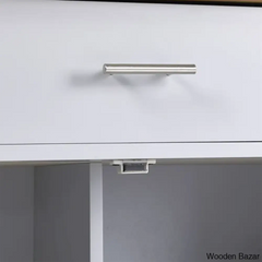 Ronzel 35āāW Rolling Kitchen Trolley Cart Cabinet Kitchen Island With Storage Solid Wood Drop